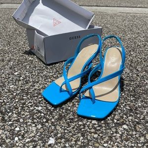 Womens blue guess sandals